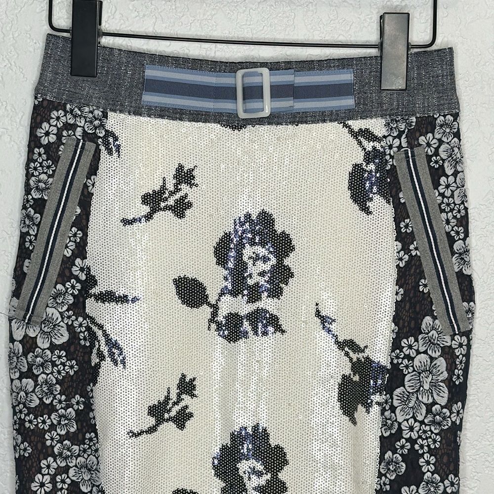 NWT BYRON LARS Sequin Skirt In Maritime Floral Size 2 - Picture 4 of 12
